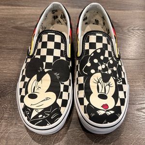 COPY - Vans X Mickey and Minnie classic slip ons great condition!! No rips or s…